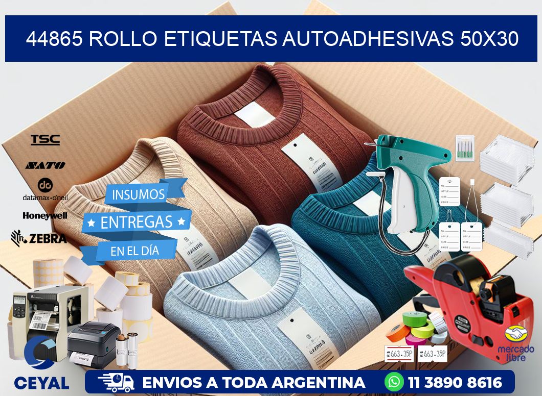 44865 Rollo Etiquetas autoadhesivas 50×30