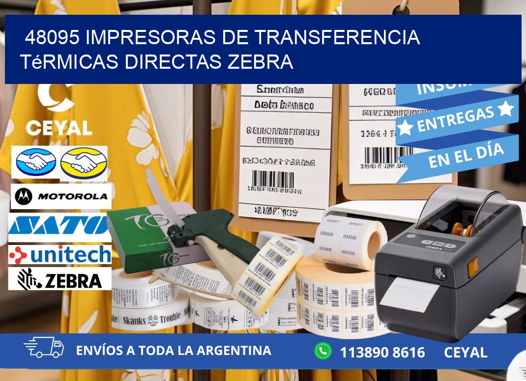 48095 impresoras de Transferencia térmicas directas zebra