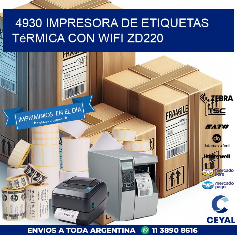 4930 impresora de etiquetas térmica con wifi ZD220