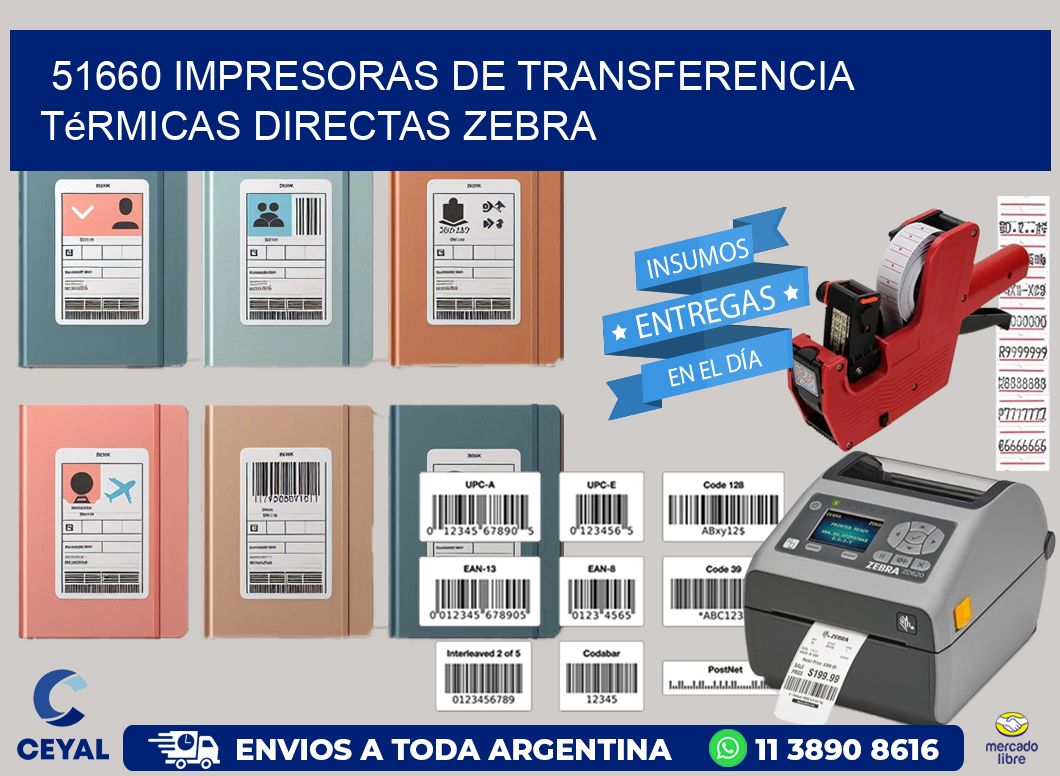 51660 impresoras de Transferencia  térmicas directas zebra