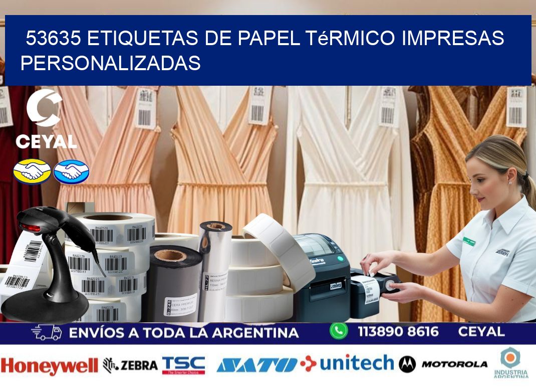53635 Etiquetas de papel térmico impresas personalizadas
