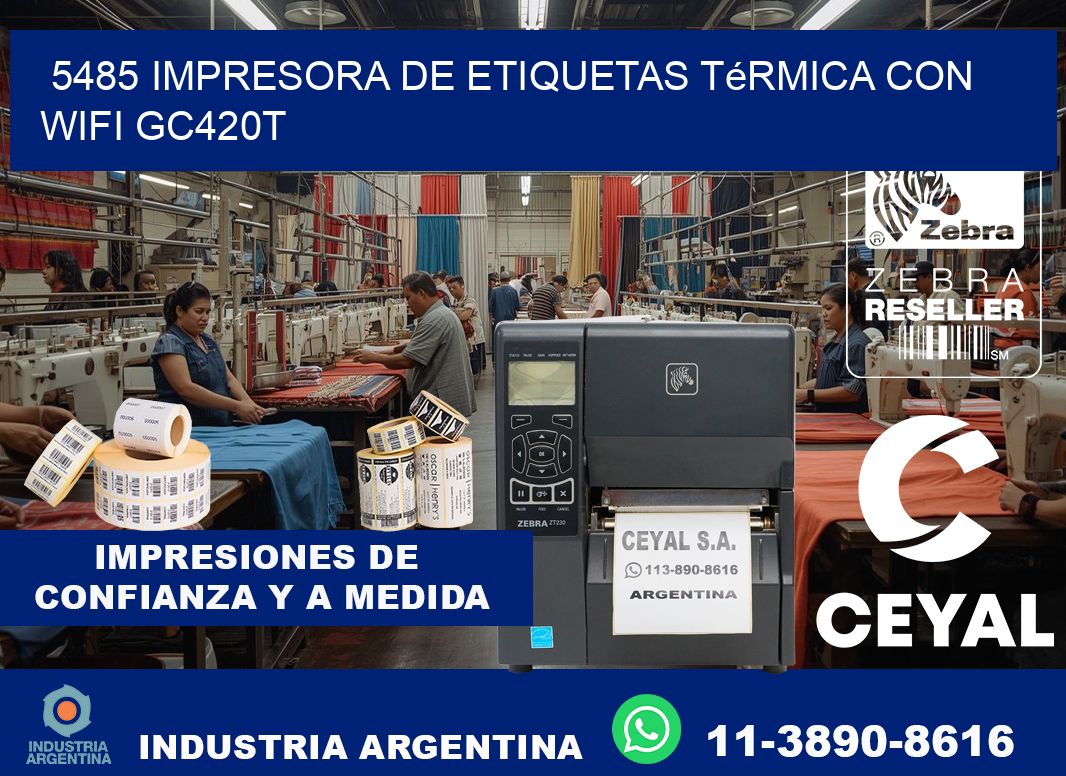 5485 impresora de etiquetas térmica con wifi GC420T