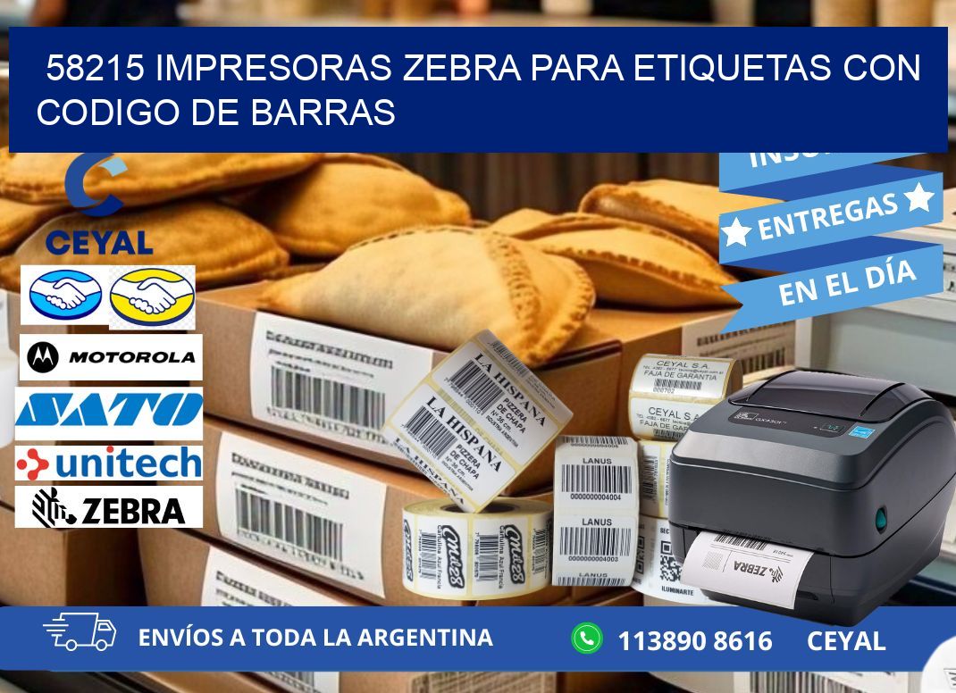 58215 impresoras zebra para etiquetas con codigo de barras