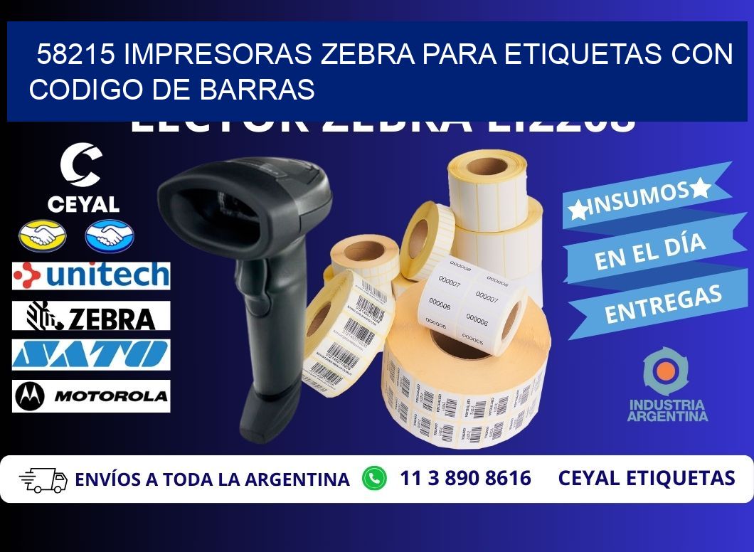 58215 impresoras zebra para etiquetas con codigo de barras