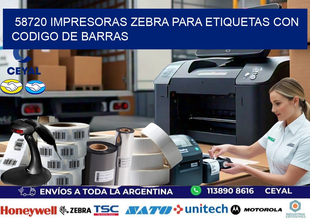58720 impresoras zebra para etiquetas con codigo de barras