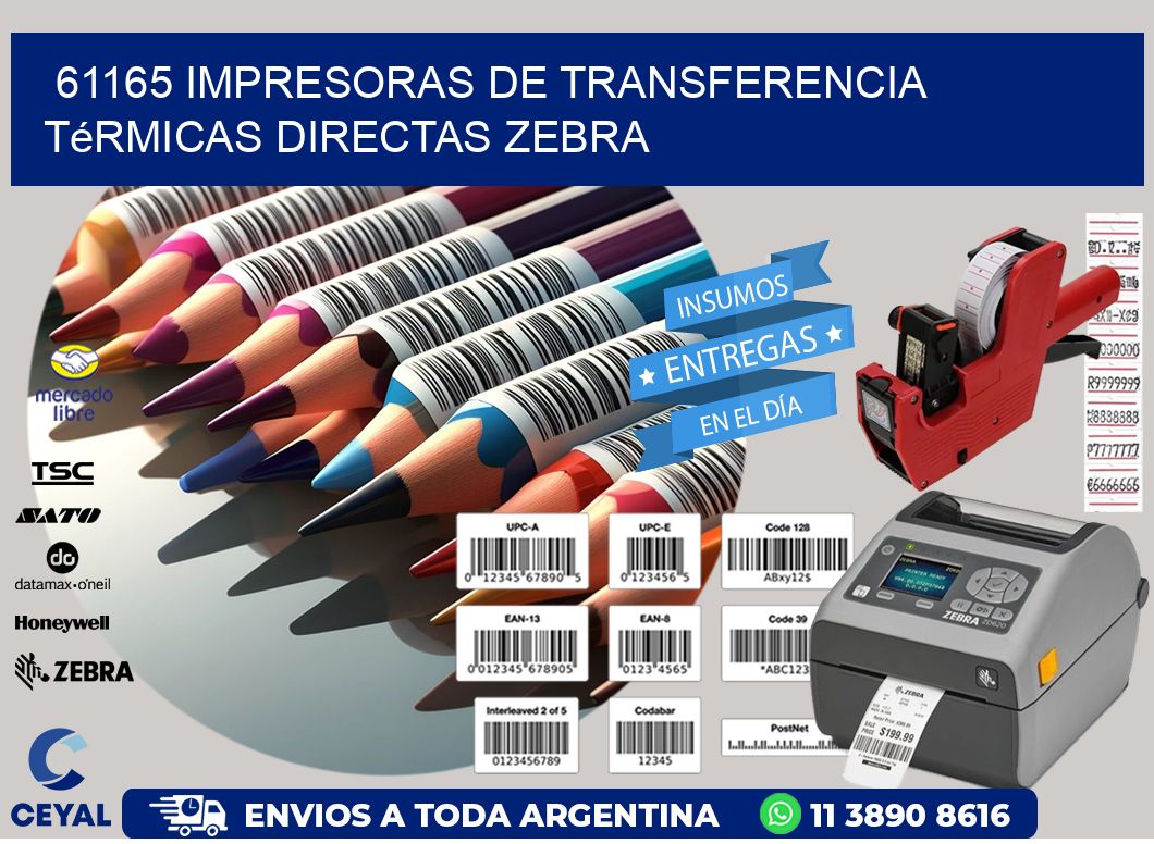 61165 impresoras de Transferencia  térmicas directas zebra