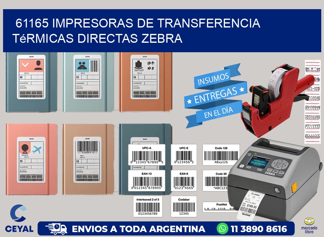 61165 impresoras de Transferencia  térmicas directas zebra
