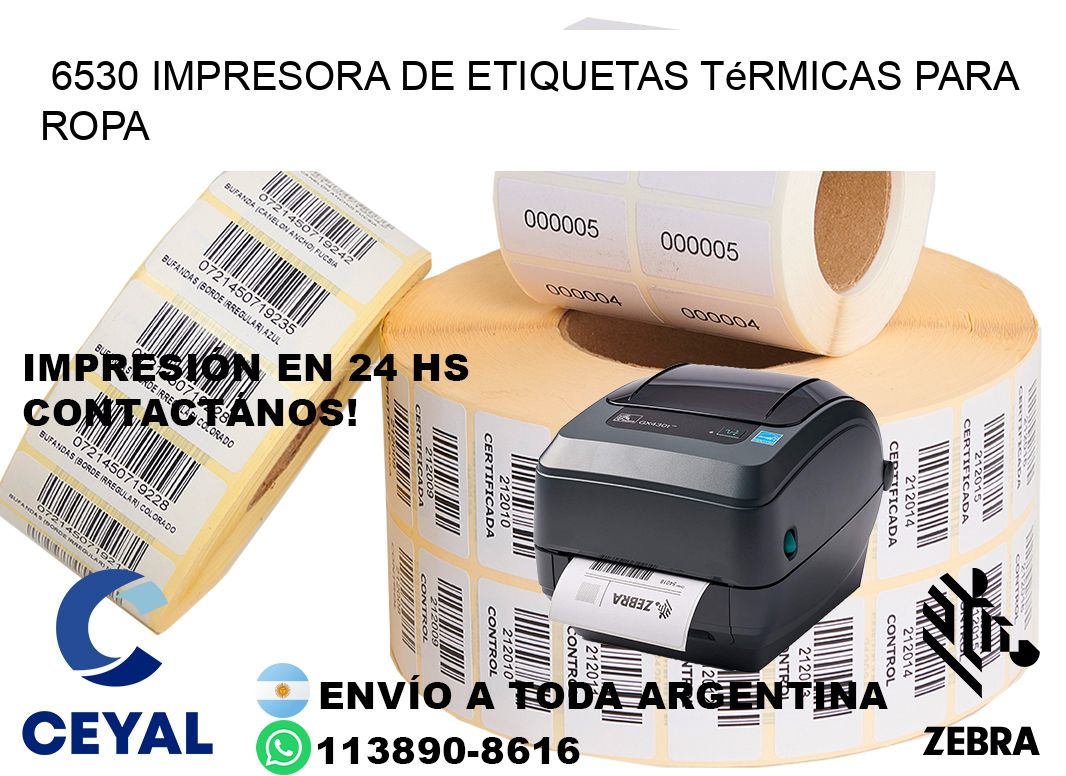 6530 impresora de etiquetas térmicas para ropa