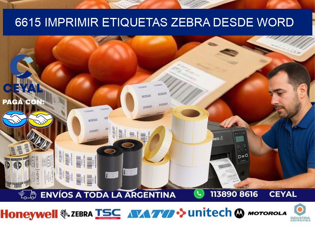 6615 imprimir etiquetas zebra desde word