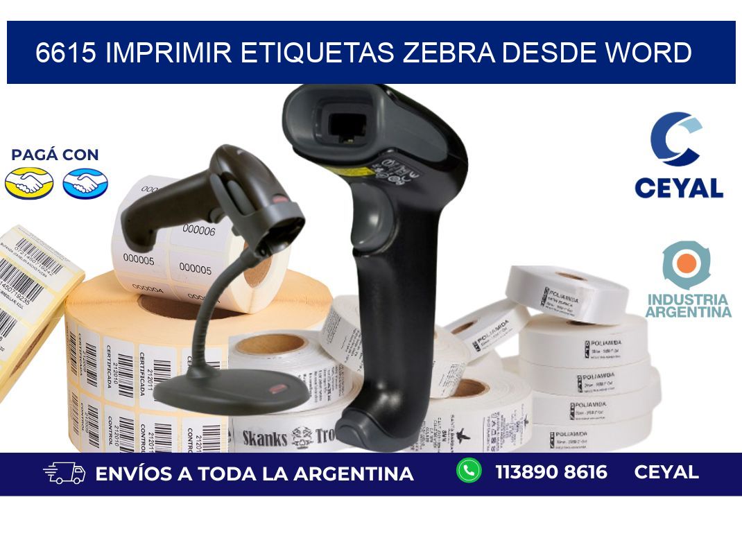 6615 imprimir etiquetas zebra desde word