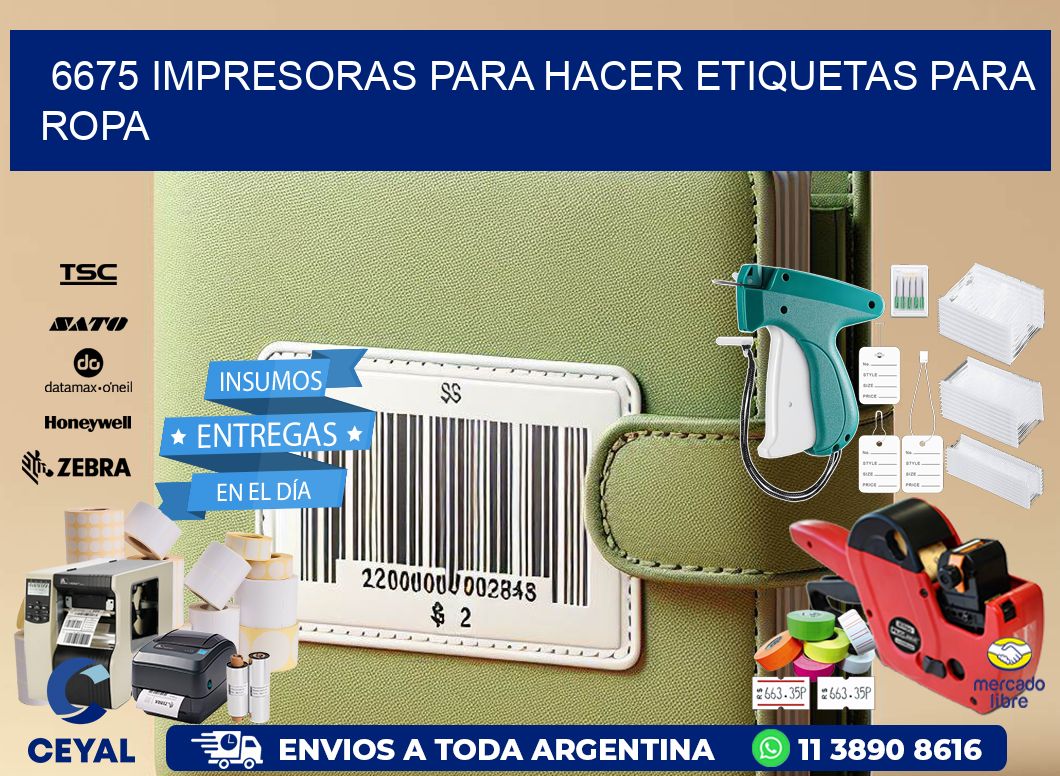 6675 impresoras para hacer etiquetas para ropa