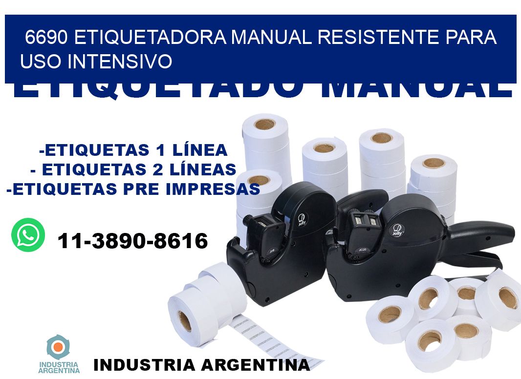 6690 etiquetadora manual resistente para uso intensivo