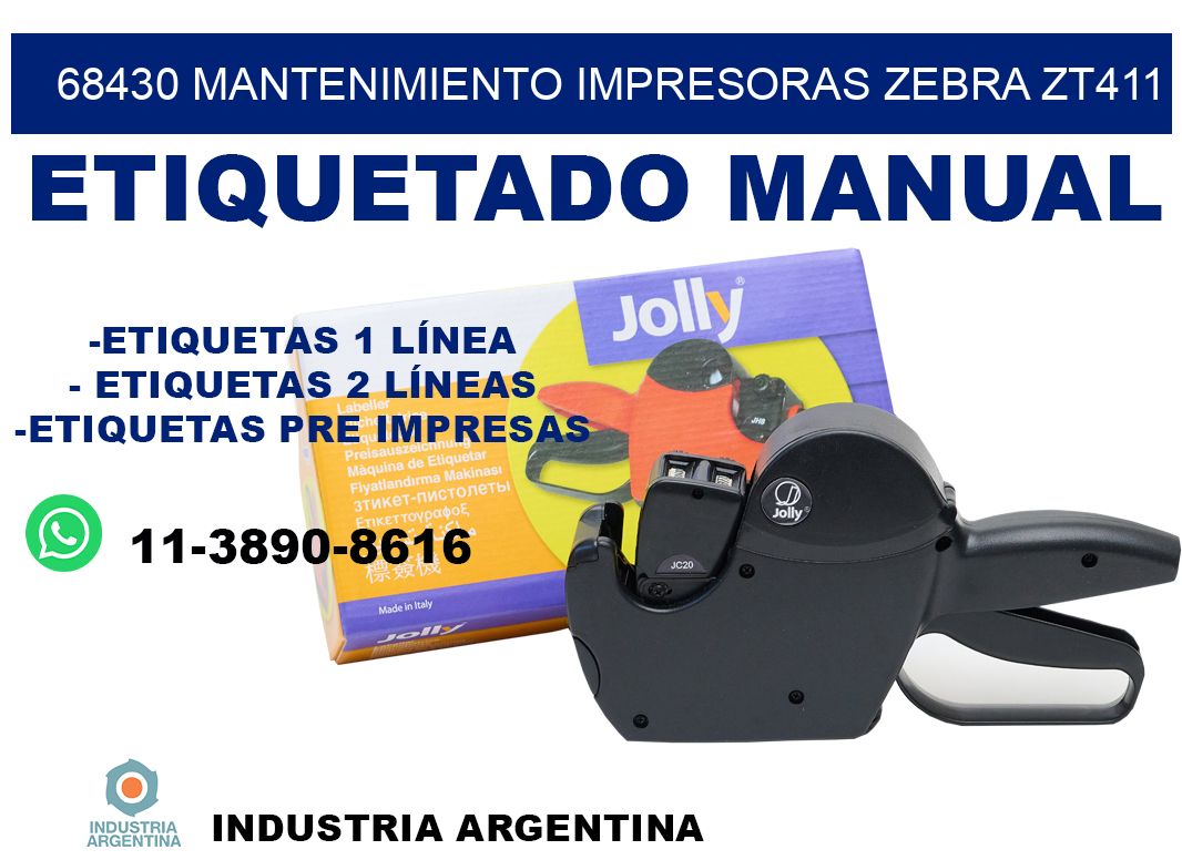 68430 mantenimiento impresoras zebra zt411