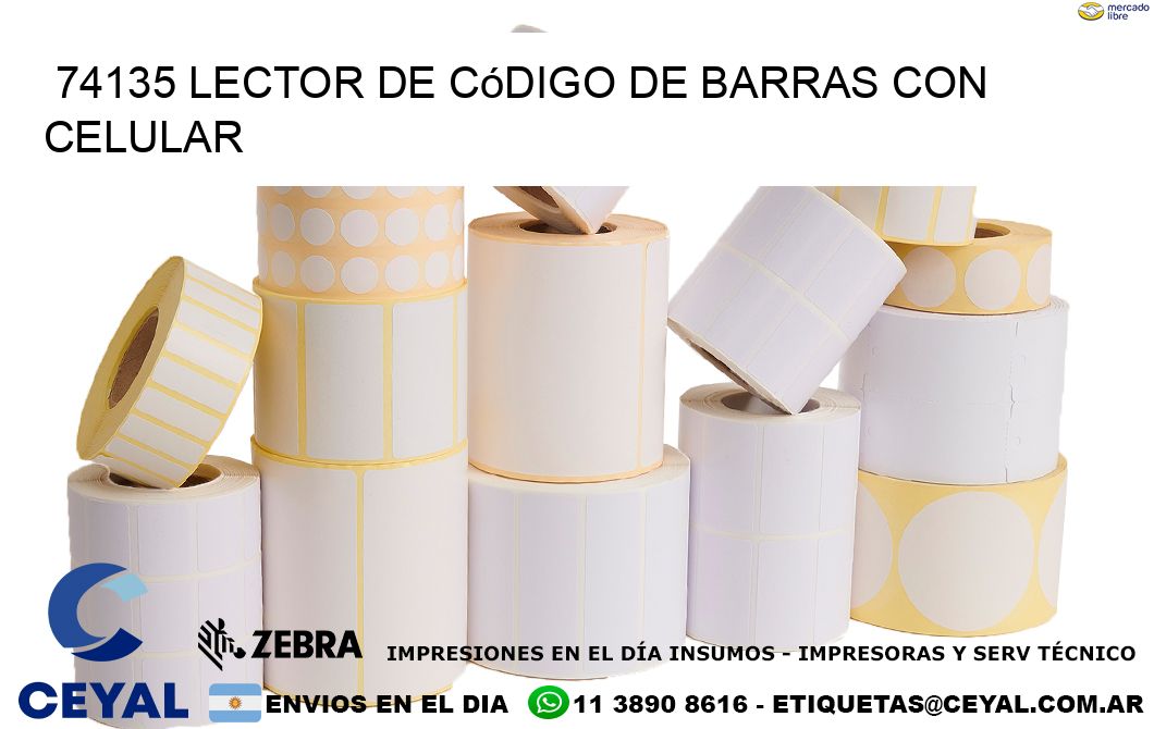 74135 Lector de código de barras con celular