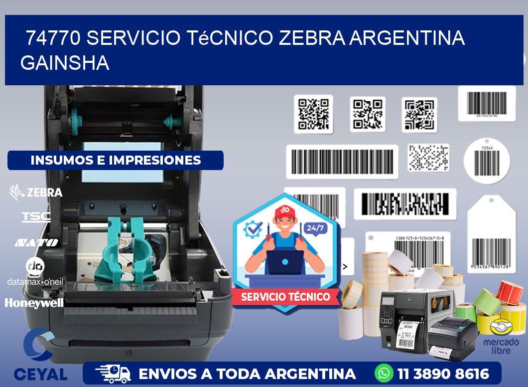 74770 servicio técnico zebra argentina GAINSHA
