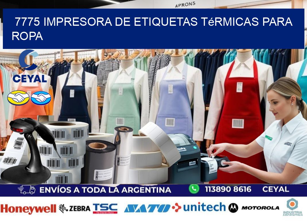 7775 impresora de etiquetas térmicas para ropa