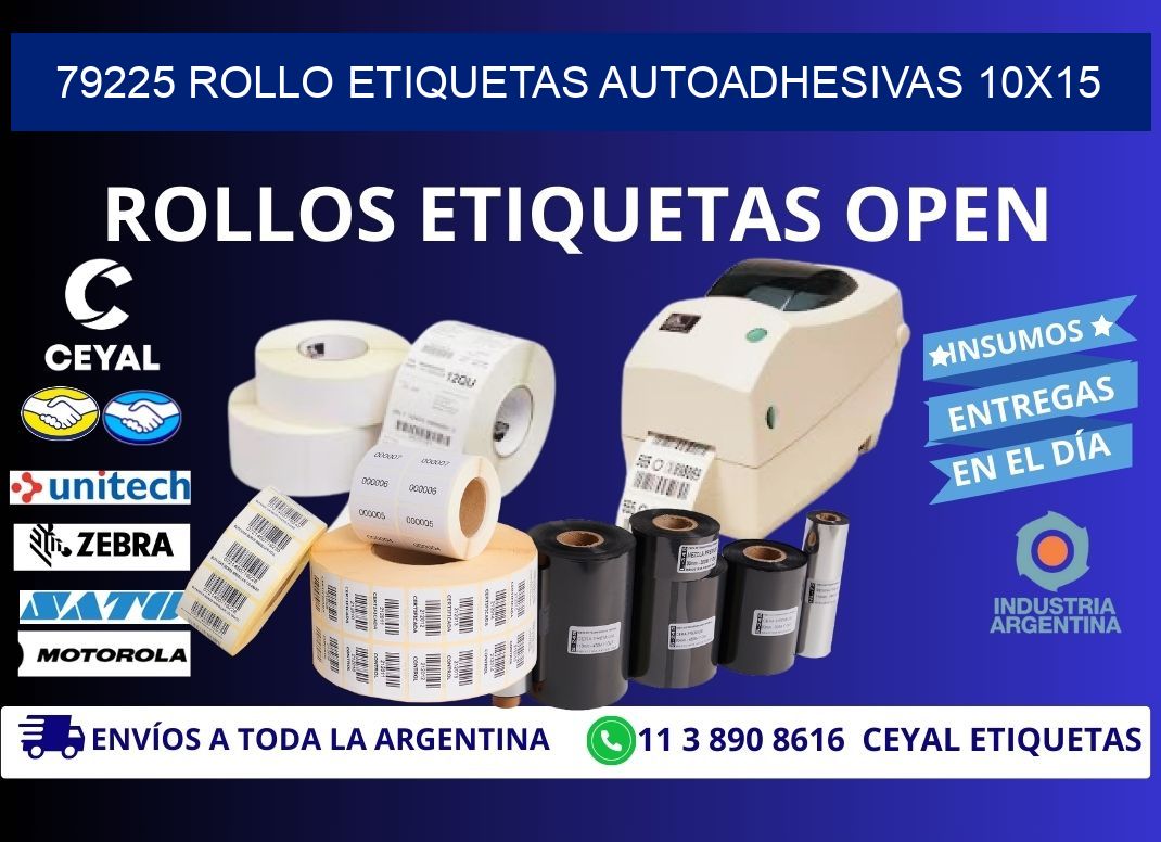 79225 Rollo Etiquetas autoadhesivas 10x15