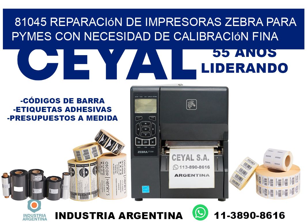 81045 reparación de impresoras zebra para pymes con necesidad de calibración fina