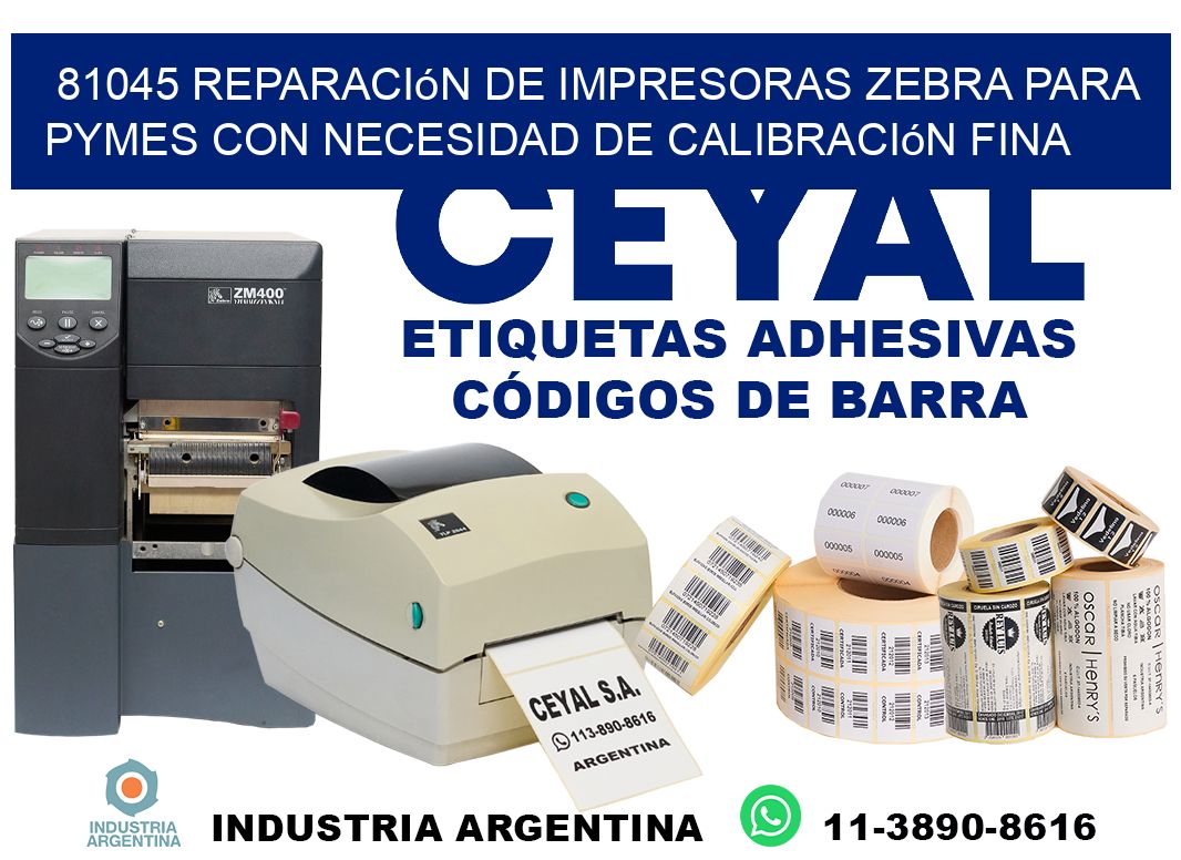 81045 reparación de impresoras zebra para pymes con necesidad de calibración fina