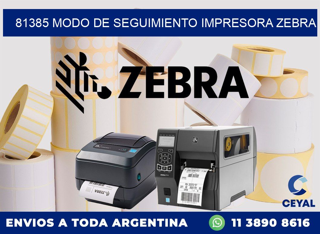 81385 Modo de seguimiento impresora Zebra