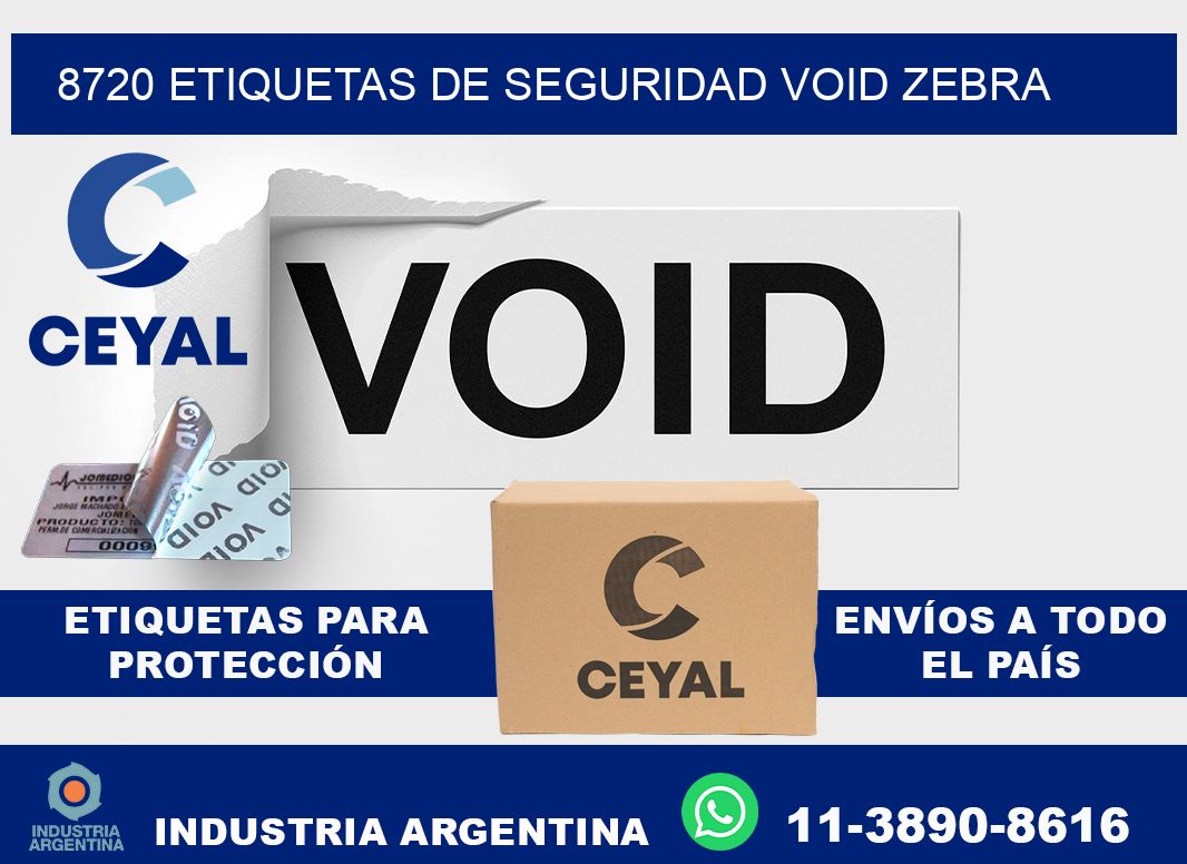 8720 etiquetas de seguridad void zebra