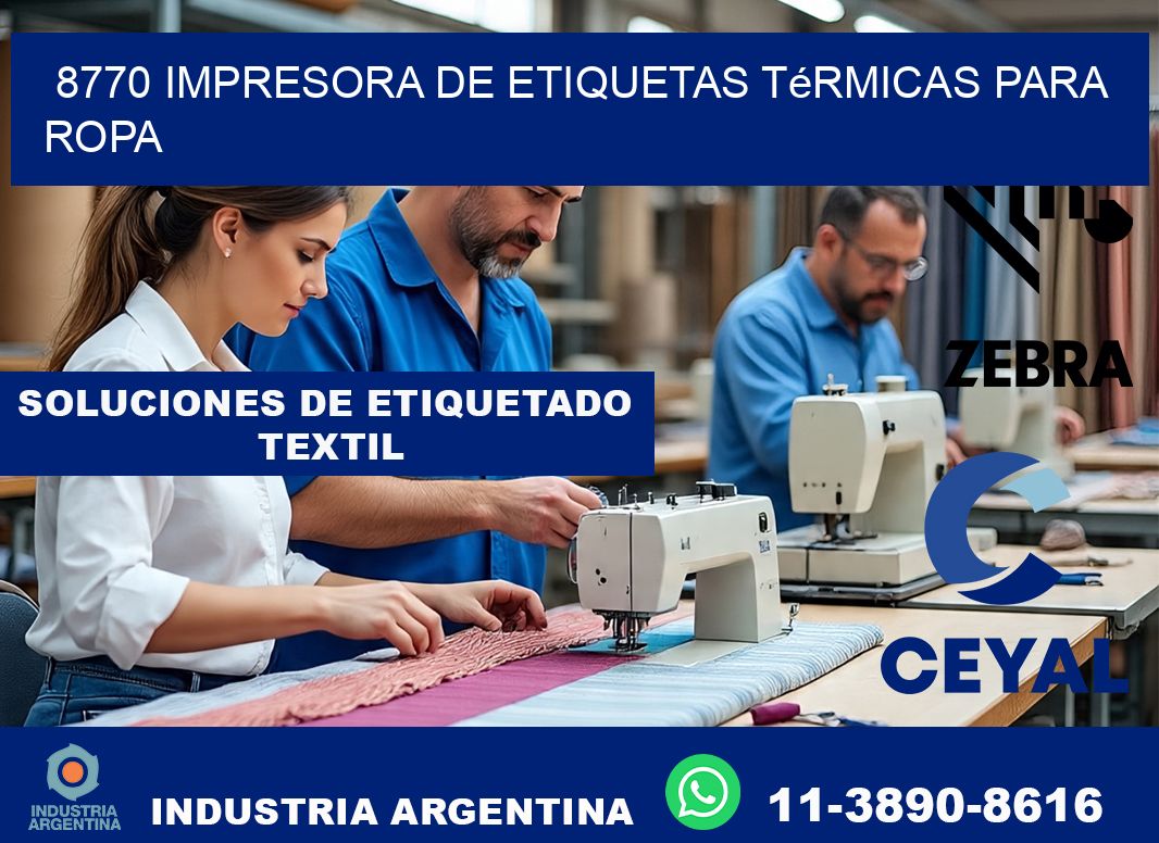 8770 impresora de etiquetas térmicas para ropa