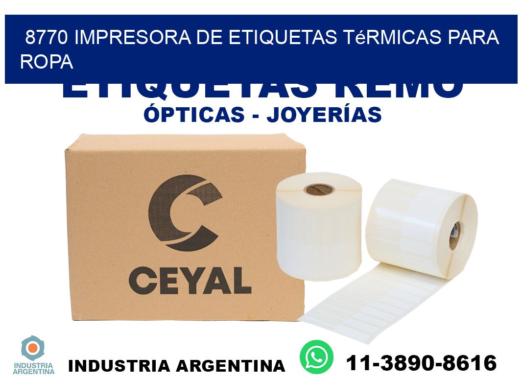 8770 impresora de etiquetas térmicas para ropa