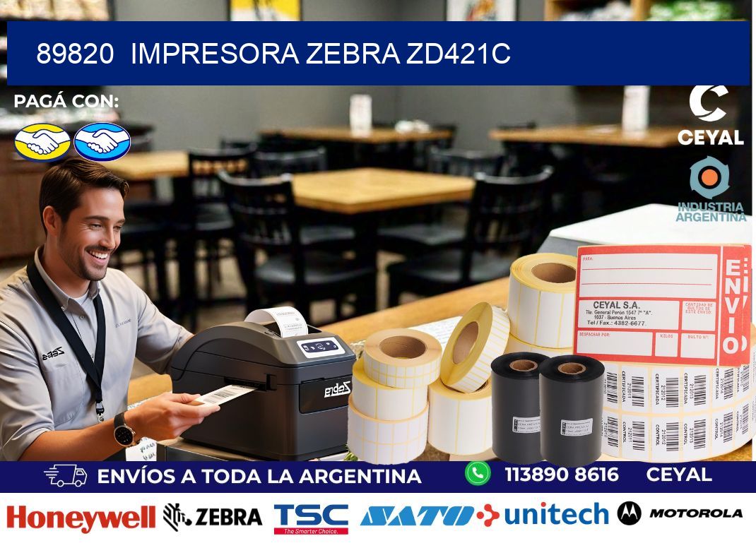 89820  Impresora Zebra zd421c