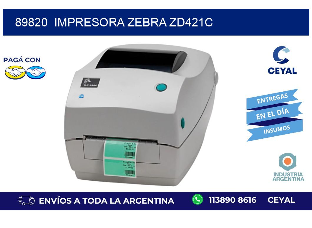 89820  Impresora Zebra zd421c