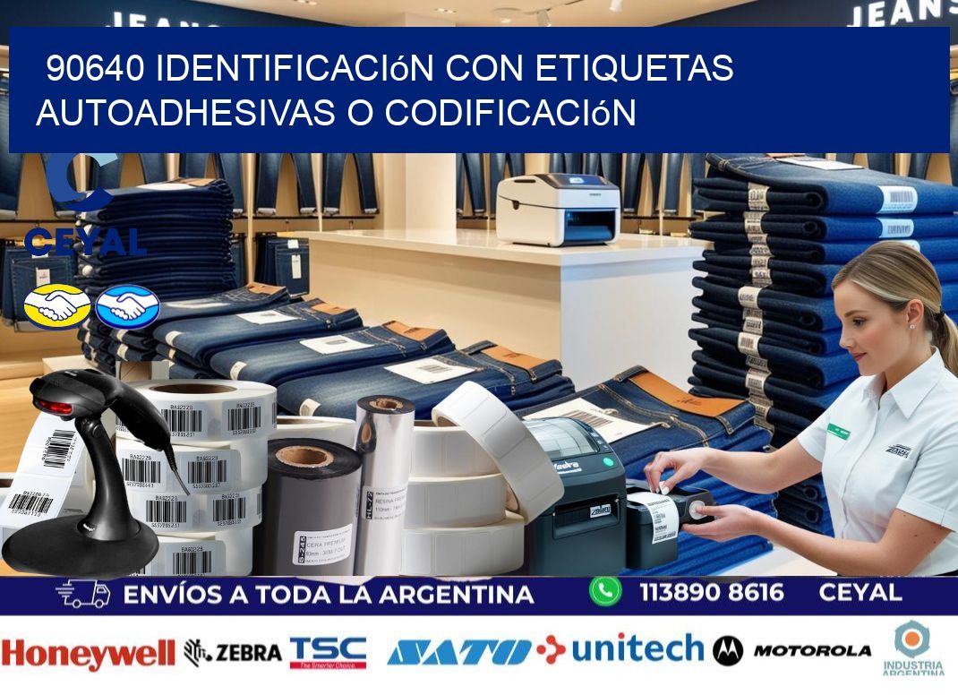 90640 identificación con etiquetas autoadhesivas o codificación