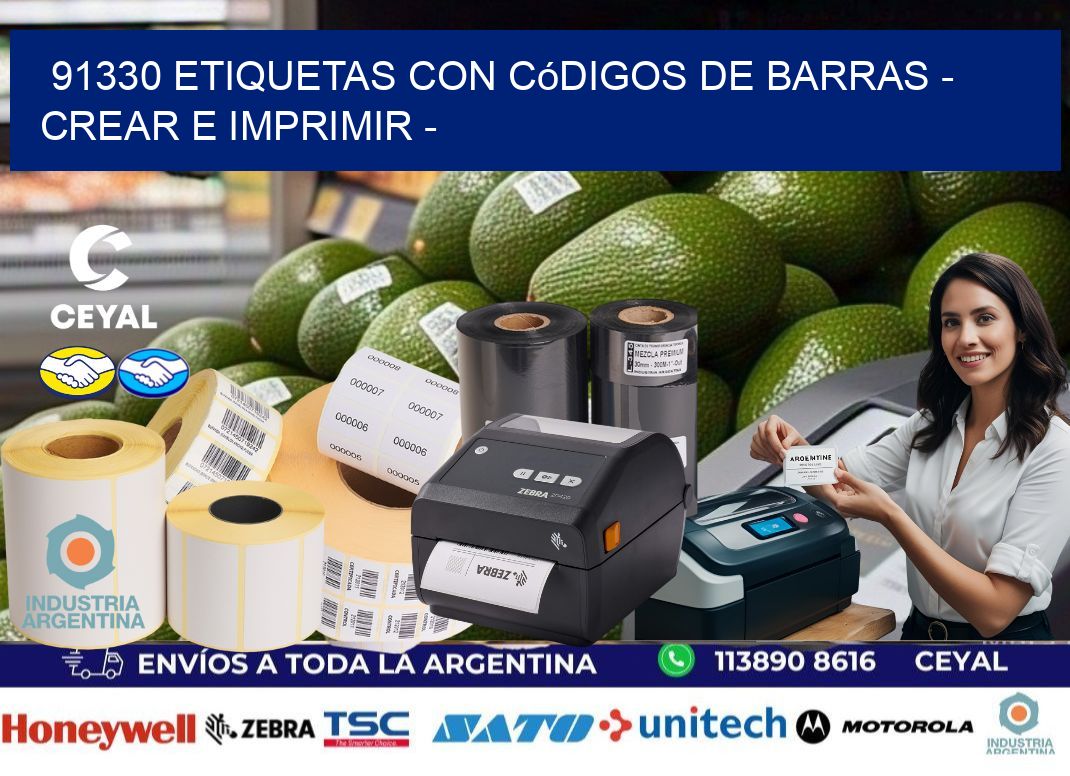 91330 etiquetas con códigos de barras – Crear e imprimir –
