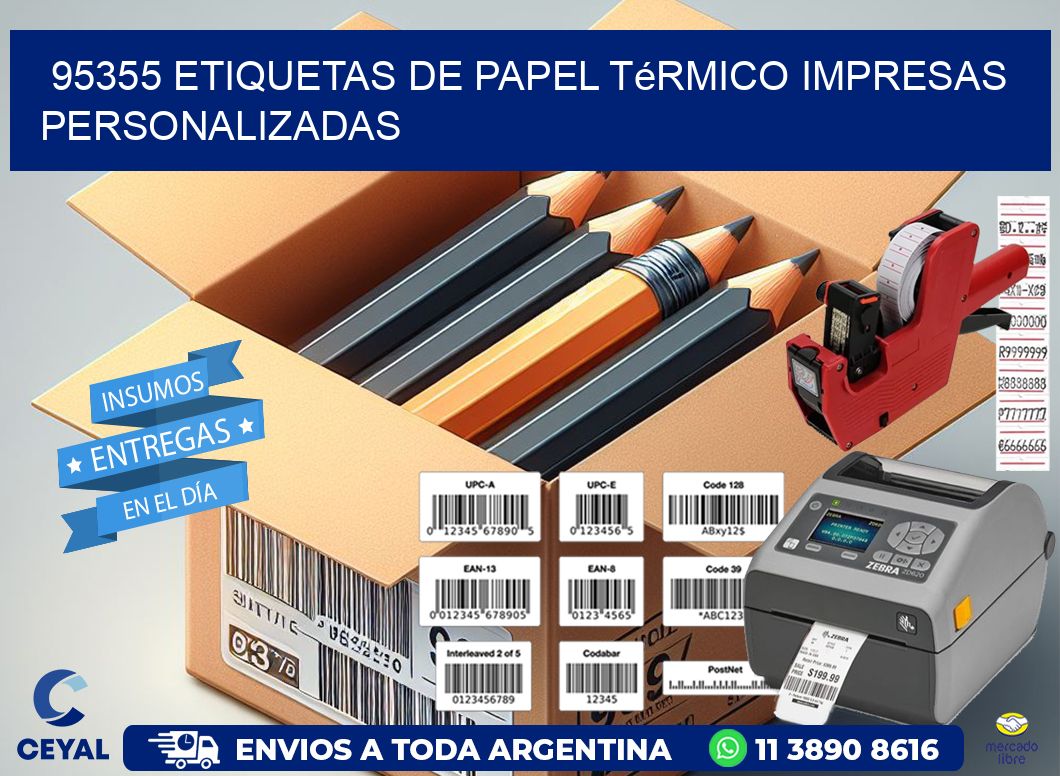 95355 Etiquetas de papel térmico impresas personalizadas