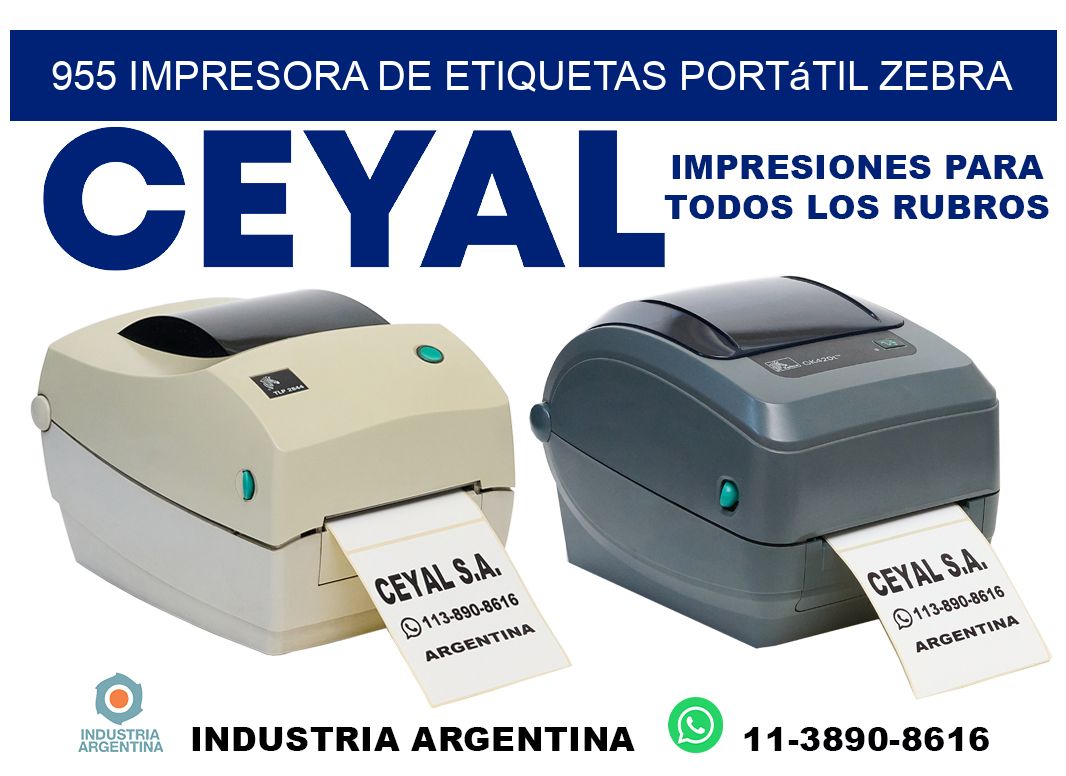 955 impresora de etiquetas portátil Zebra