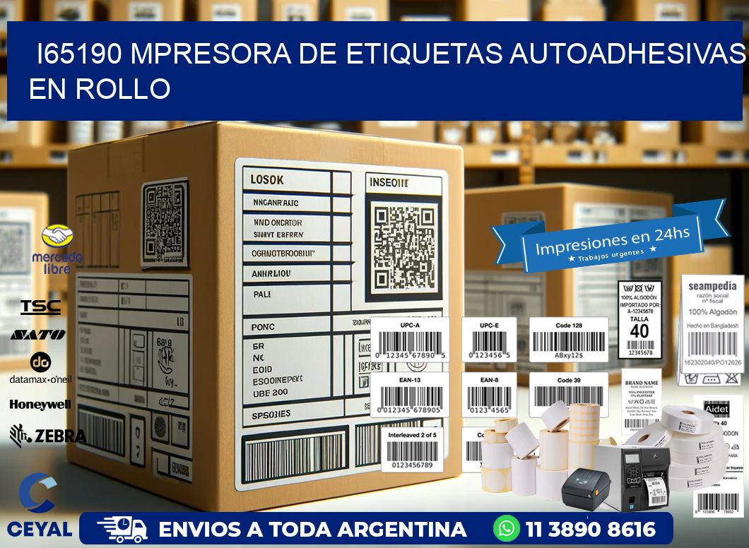 I65190 mpresora de etiquetas autoadhesivas en rollo