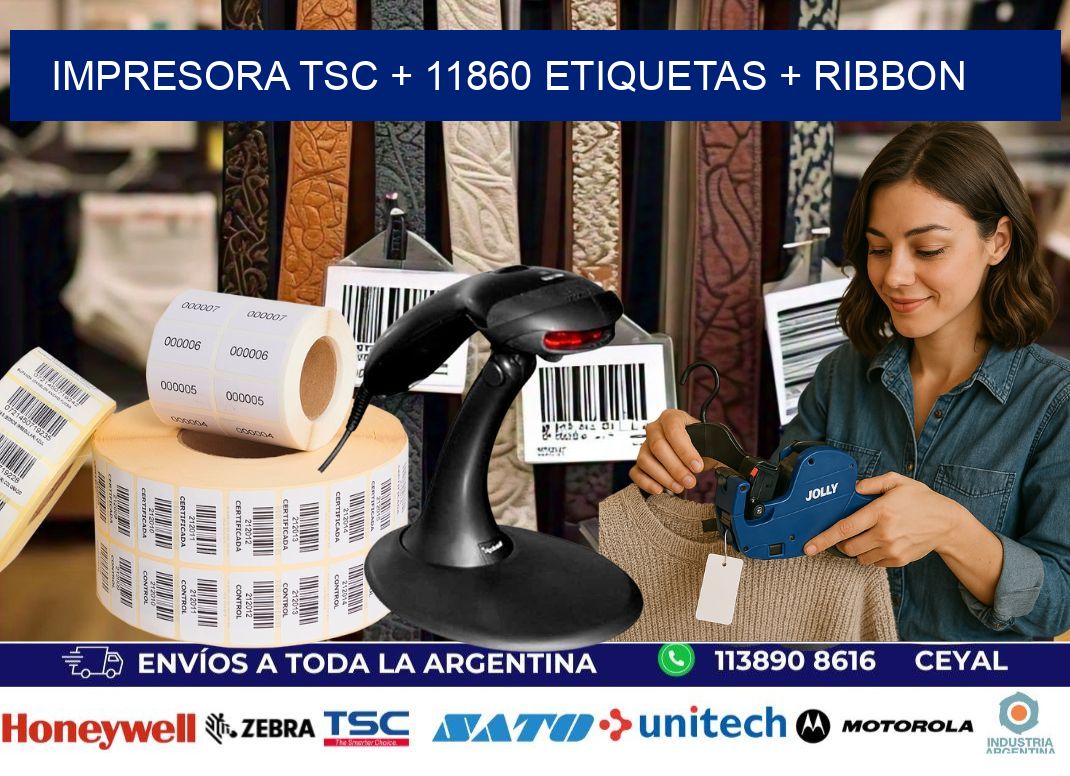 impresora TSC + 11860 etiquetas + ribbon