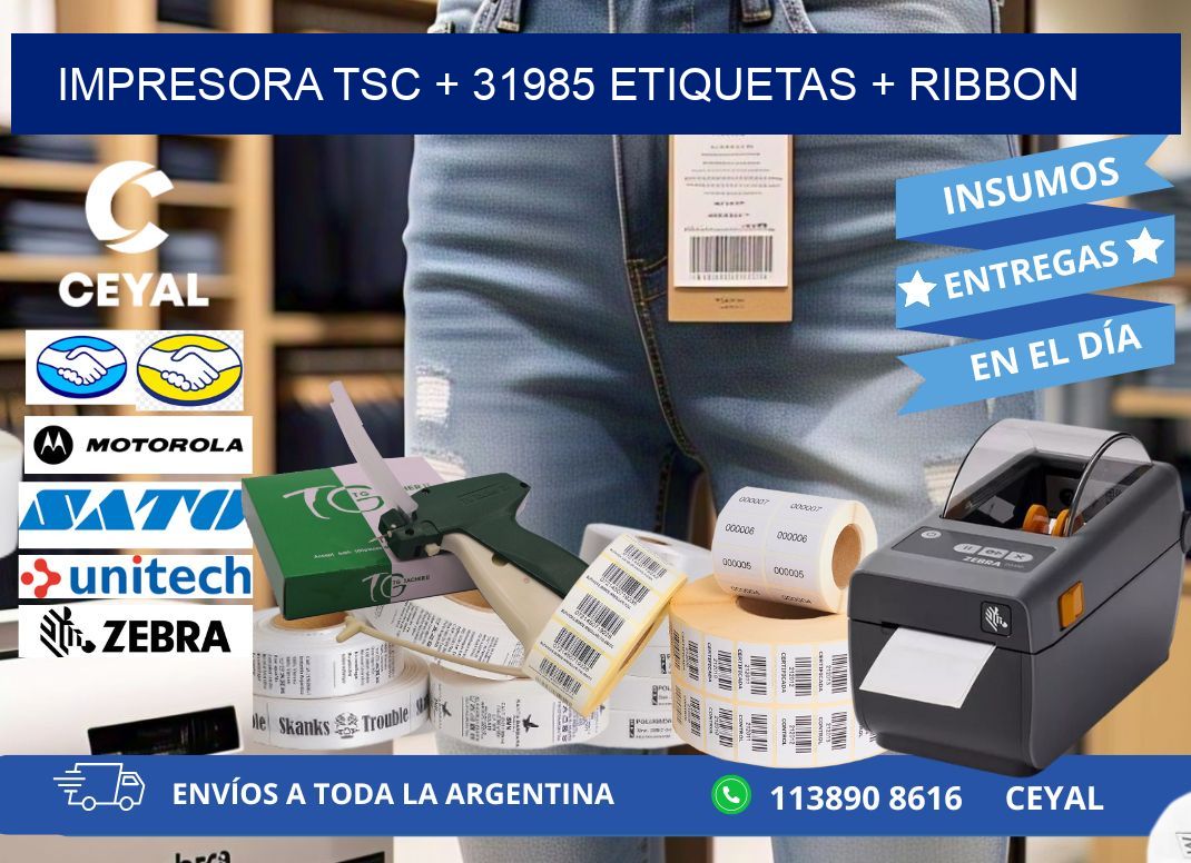 impresora TSC + 31985 etiquetas + ribbon