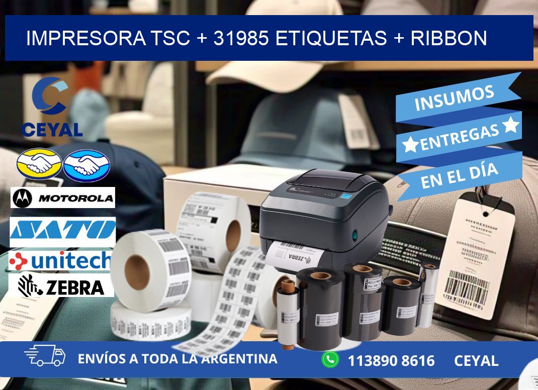 impresora TSC + 31985 etiquetas + ribbon