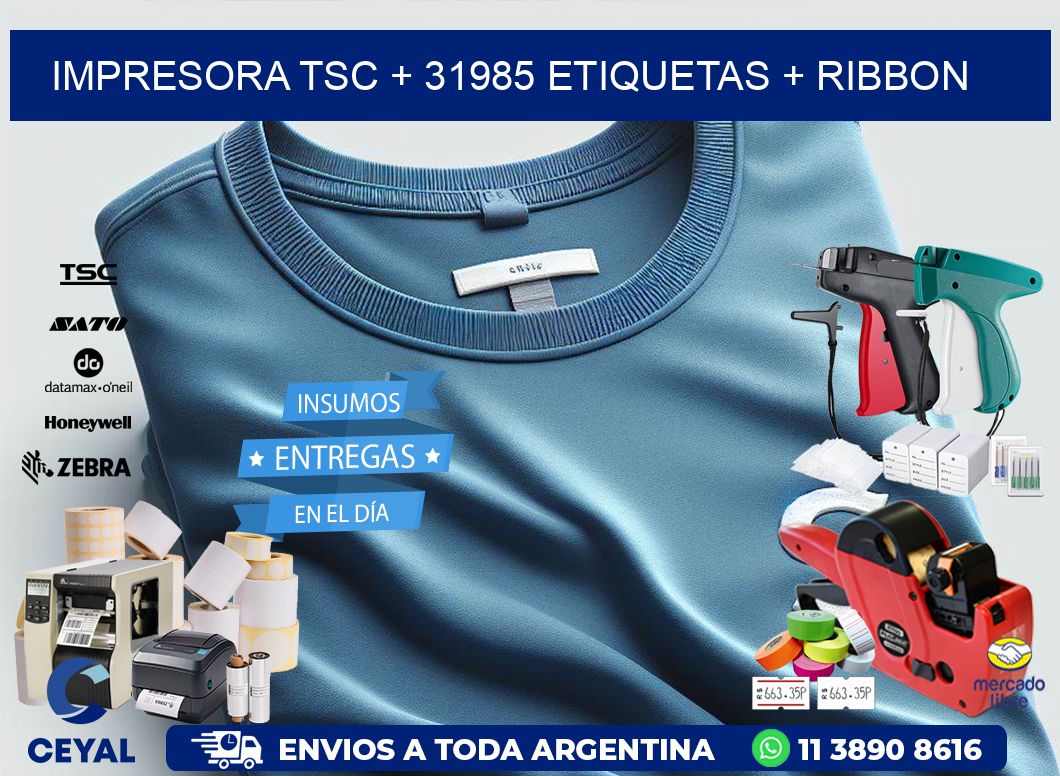 impresora TSC + 31985 etiquetas + ribbon