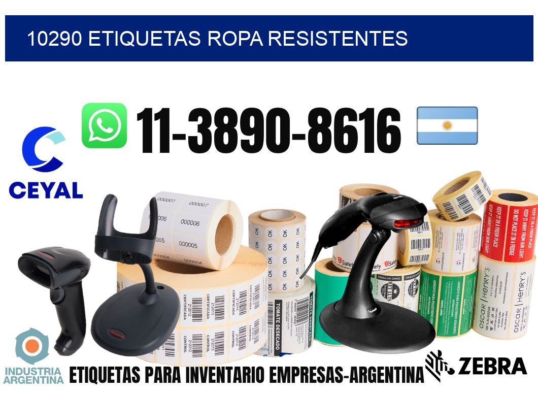 10290 Etiquetas ropa resistentes