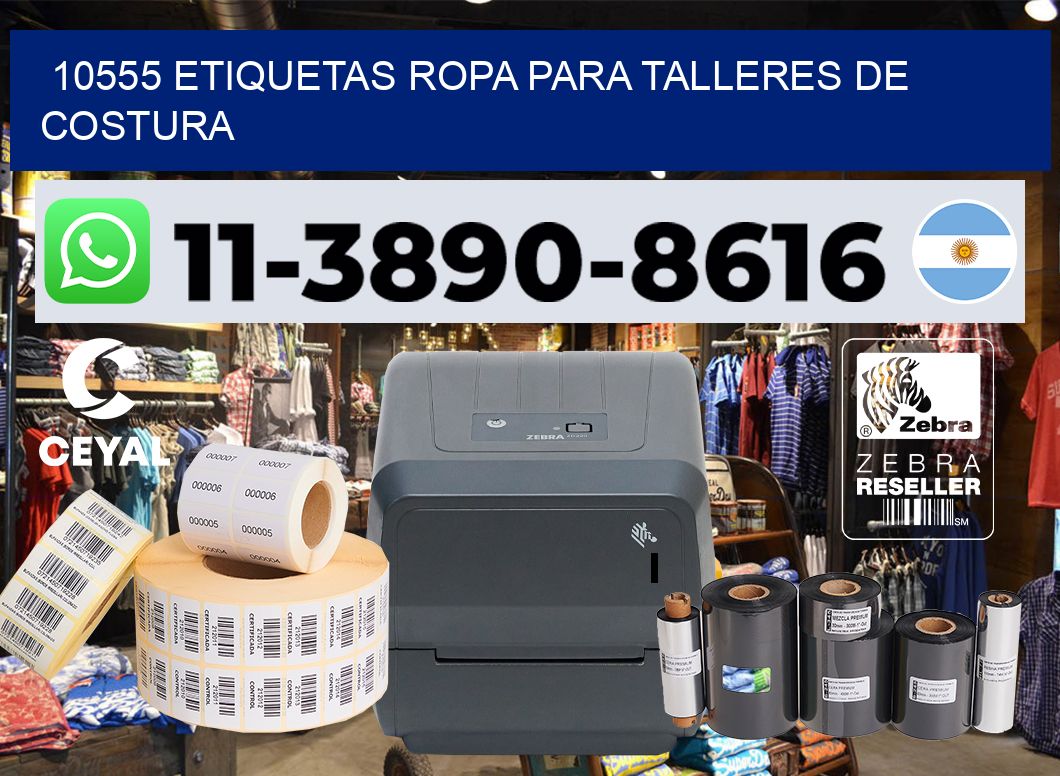 10555 Etiquetas ropa para talleres de costura