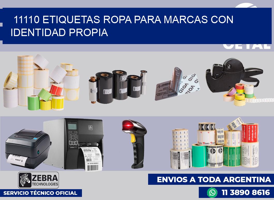 11110 Etiquetas ropa para marcas con identidad propia
