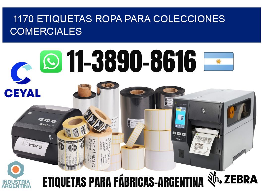1170 Etiquetas ropa para colecciones comerciales