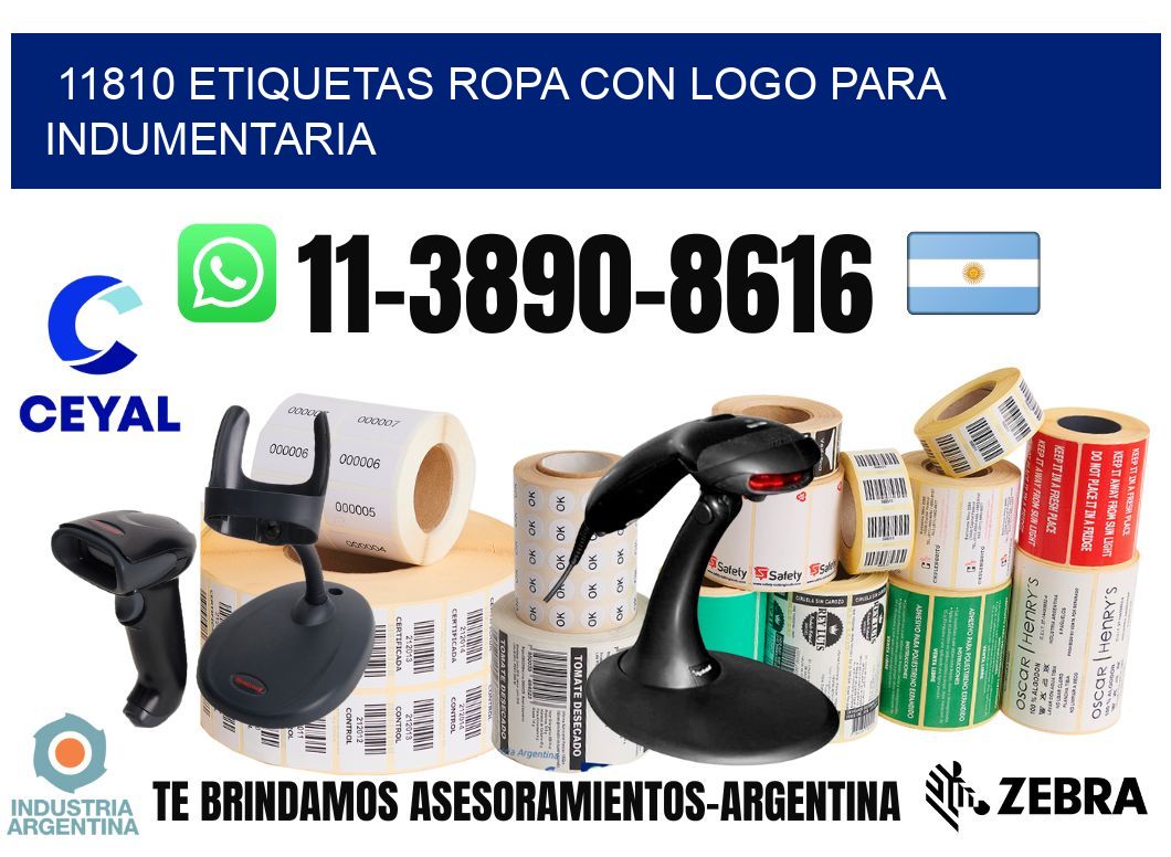11810 Etiquetas ropa con logo para indumentaria