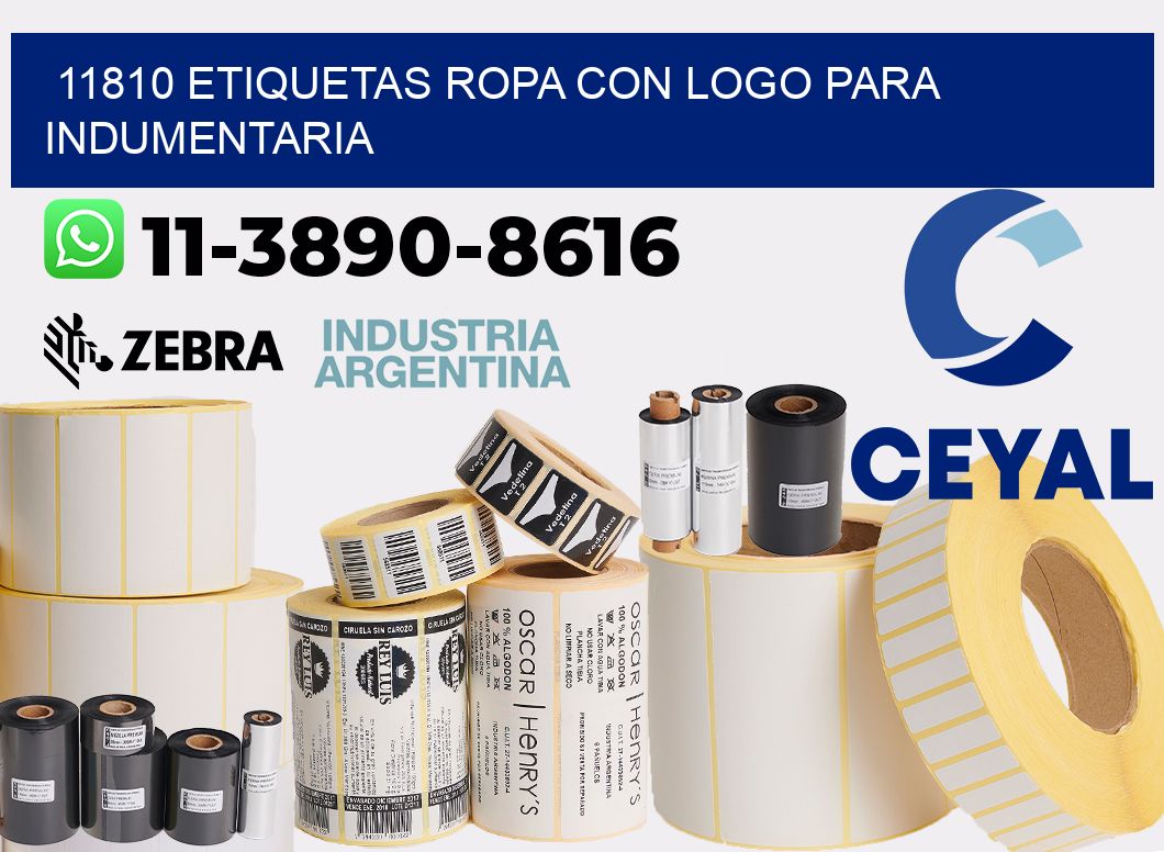 11810 Etiquetas ropa con logo para indumentaria