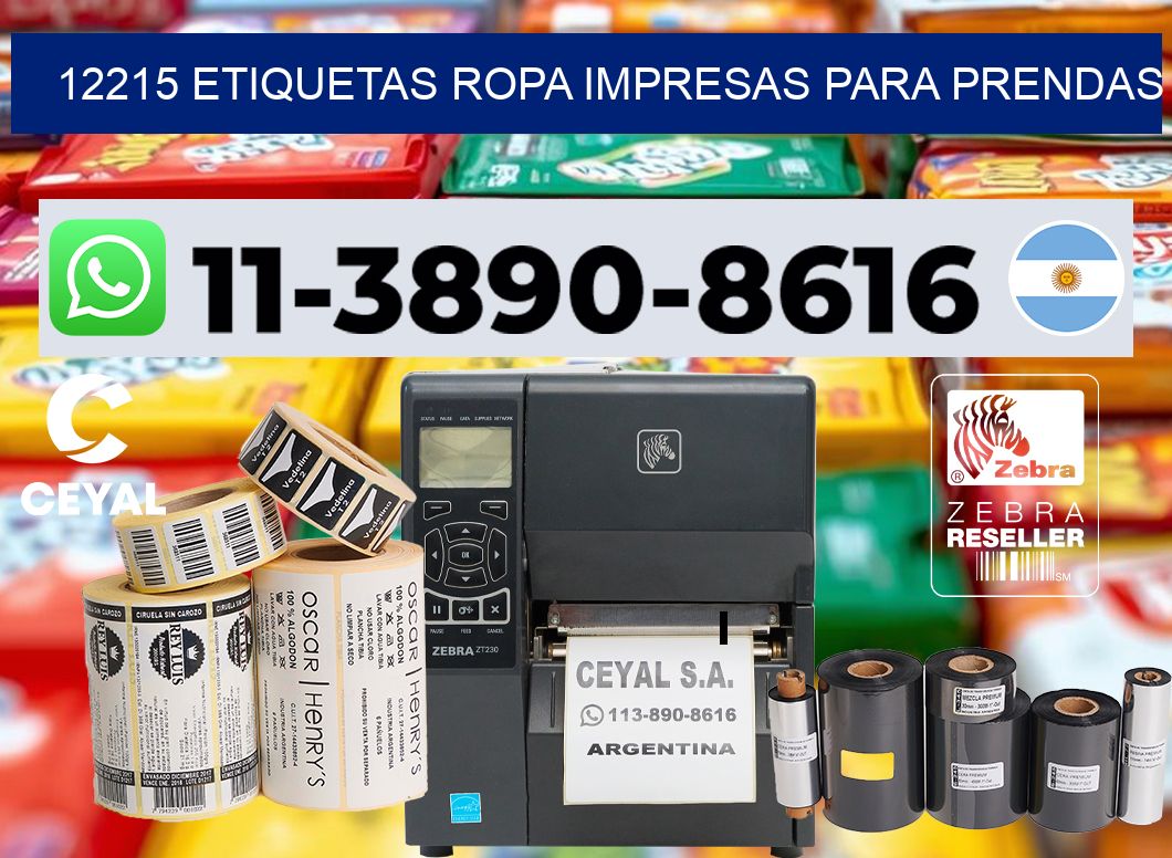 12215 Etiquetas ropa impresas para prendas