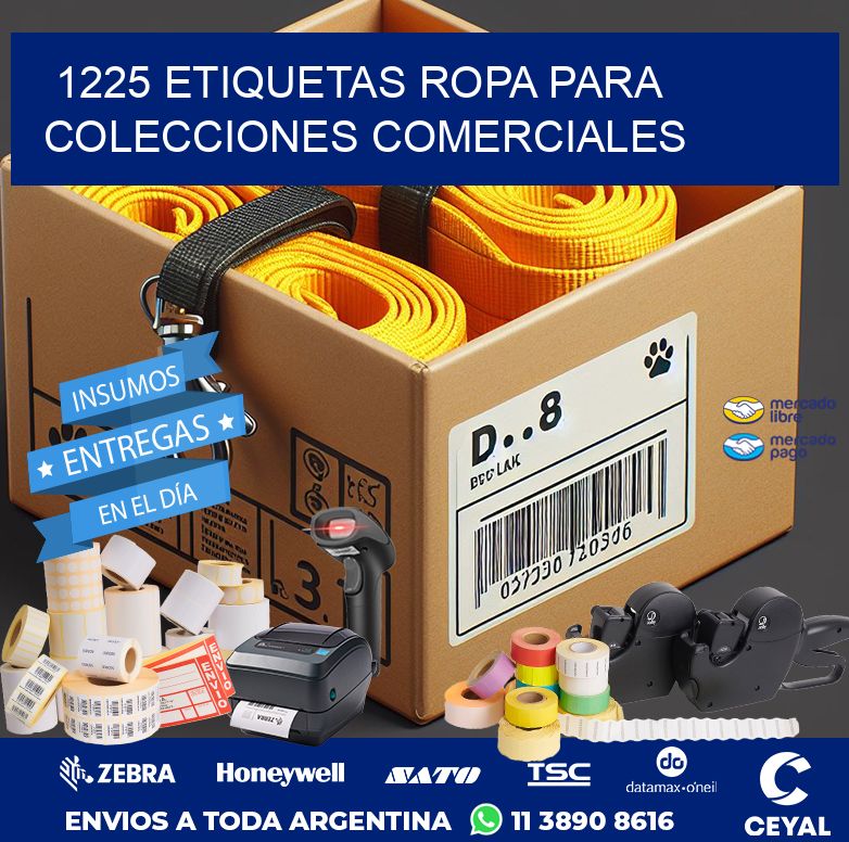 1225 Etiquetas ropa para colecciones comerciales