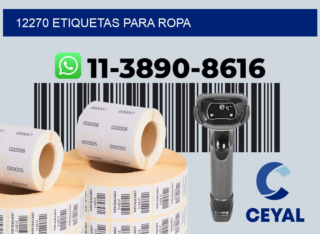 12270 etiquetas para ropa