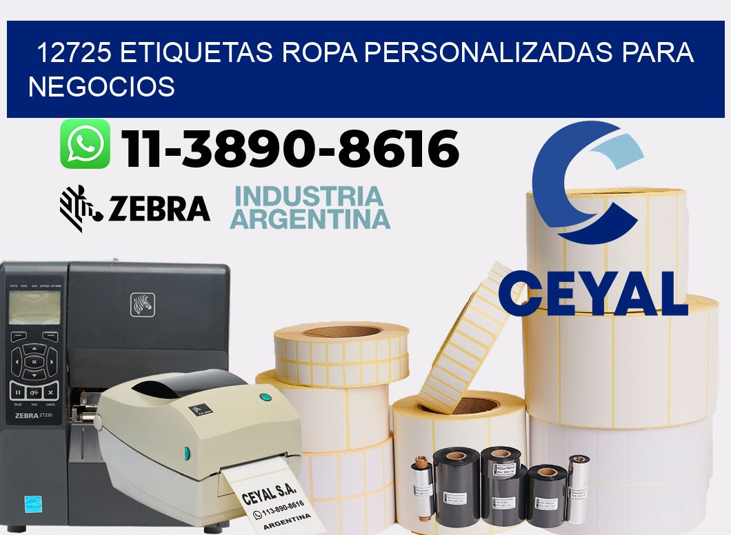 12725 Etiquetas ropa personalizadas para negocios