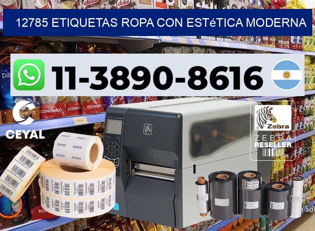 12785 Etiquetas ropa con estética moderna