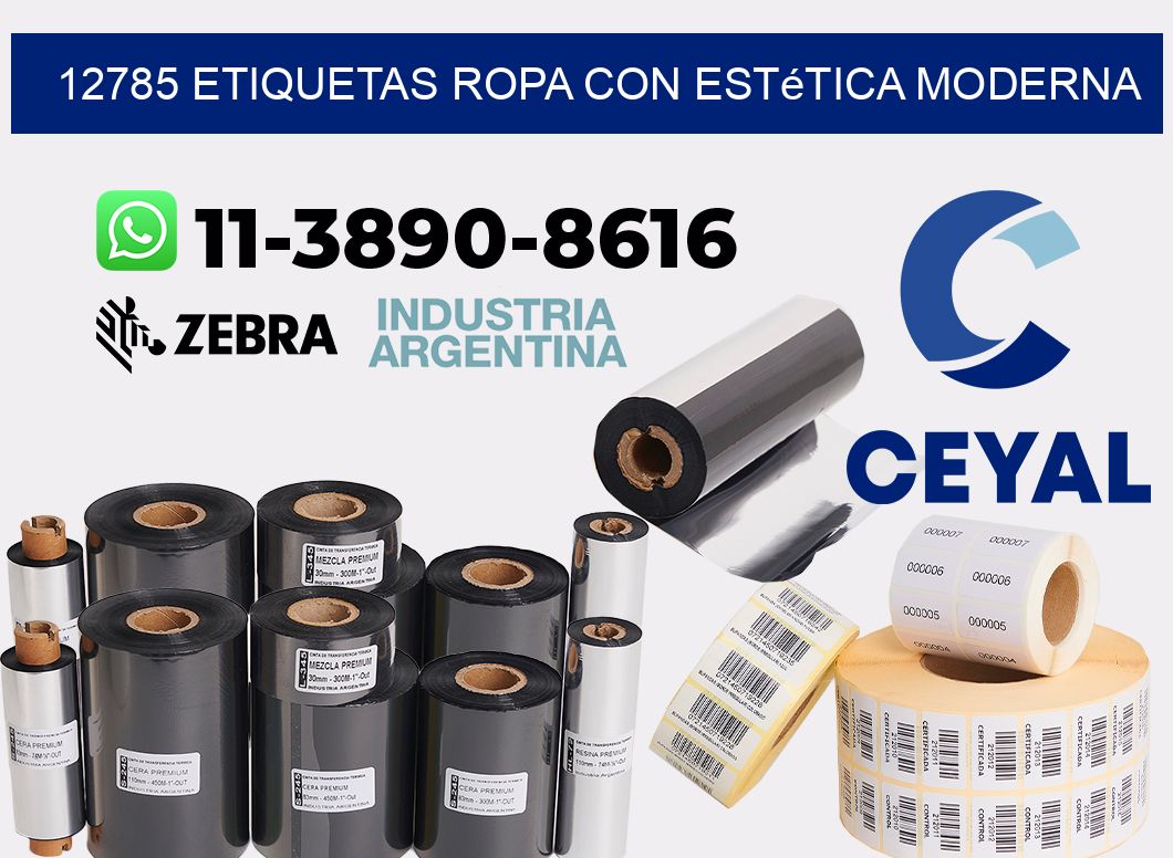 12785 Etiquetas ropa con estética moderna
